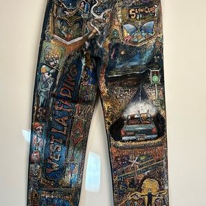 Acrylic Painted Denim Jackets and Pants